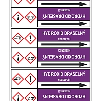 Značení potrubí, hydroxid draselný